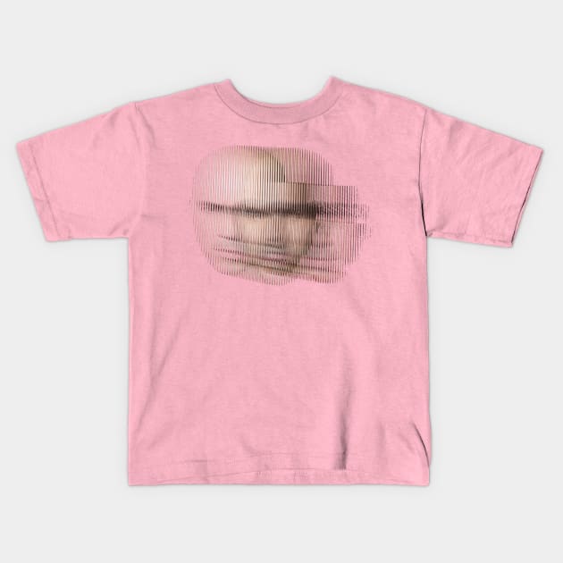 Joe Rogan Glitch Aesthetic Tribute Artwork Kids T-Shirt by DankFutura